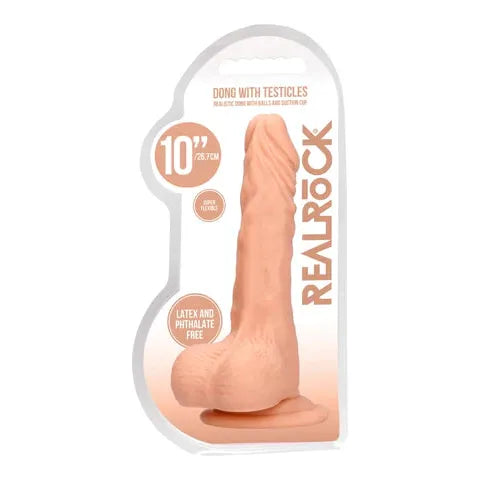 Real Rock - 10" Dong with Testicles | Flesh