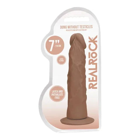 Real Rock - 7" Dong w/out Testicles | Tan