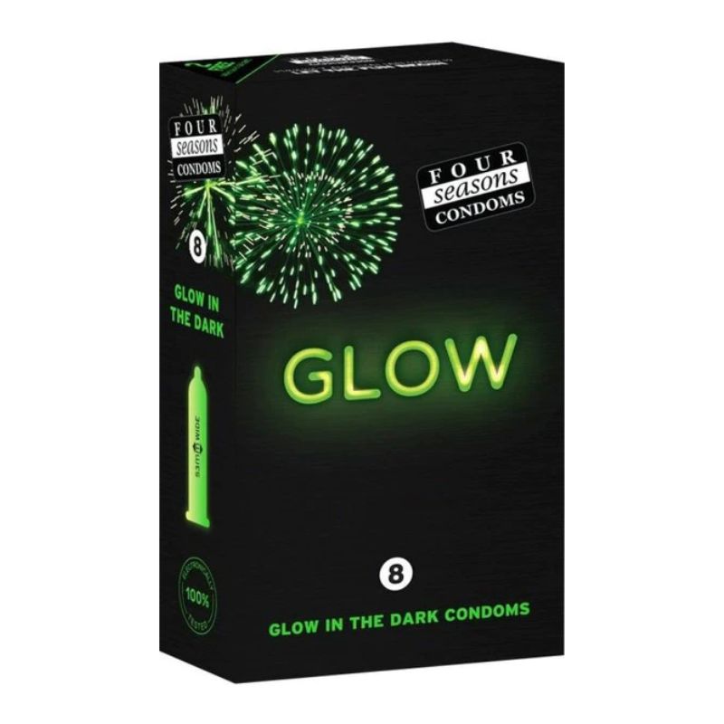 Four Seasons - Glow In The Dark Condoms | 8 Pack