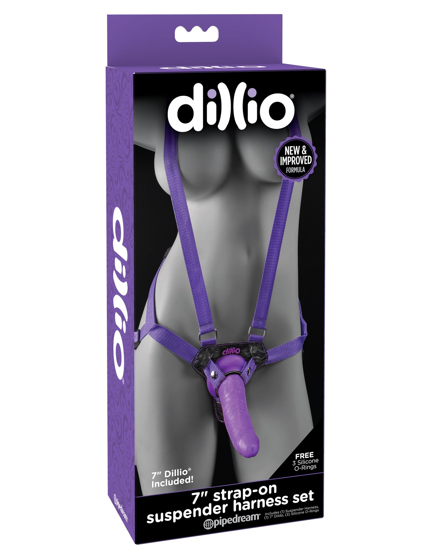 Dillio -7" Strap-On Suspender Harness Set