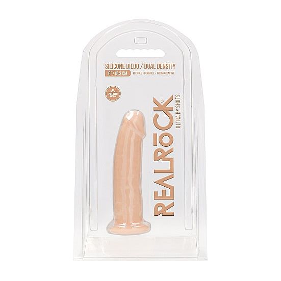 Real Rock - Silicone Dildo Dual Density 6" | Assorted Colours
