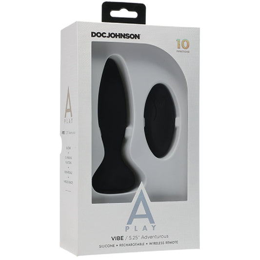 Doc Johnson - A Play Vibe 5.25" Adventurous | R.C Rechargeable Silicone Buttplug