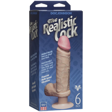 Doc Johnson – The Realistic Cock Vibrating Vac-U-Lock ULTRASKYN | Vibrating Realistic Dildo