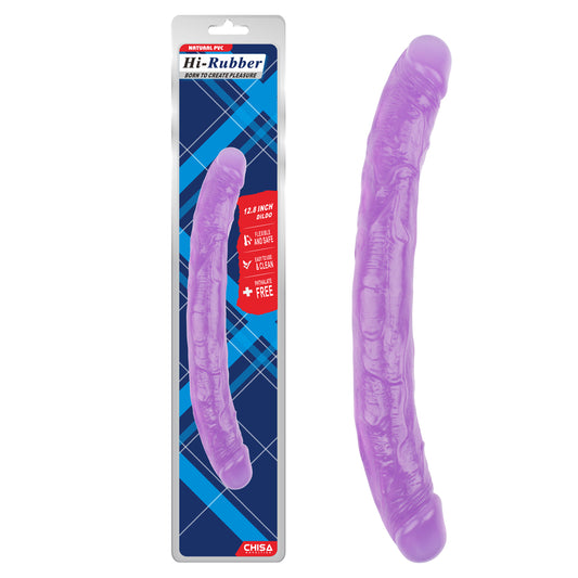 Hi-Rubber - 12.8 Inch Double Dildo | Purple