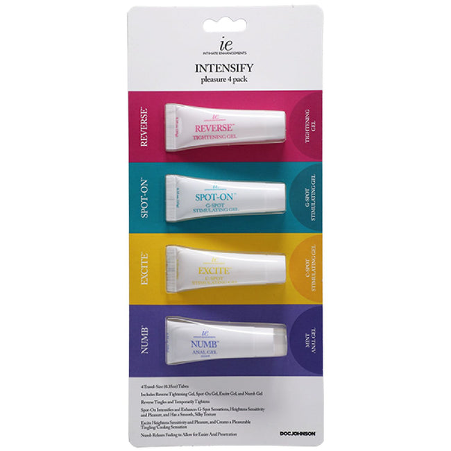 Doc Johnson – Intimate Enhancements INTENSIFY Pleasure | Sensation-Enhancing Gel 4-Pack