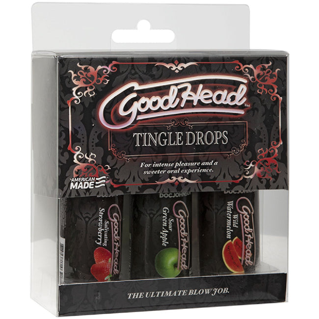 Doc Johnson – GoodHead Tingle Drops 3-Pack | Oral Sex Enhancers