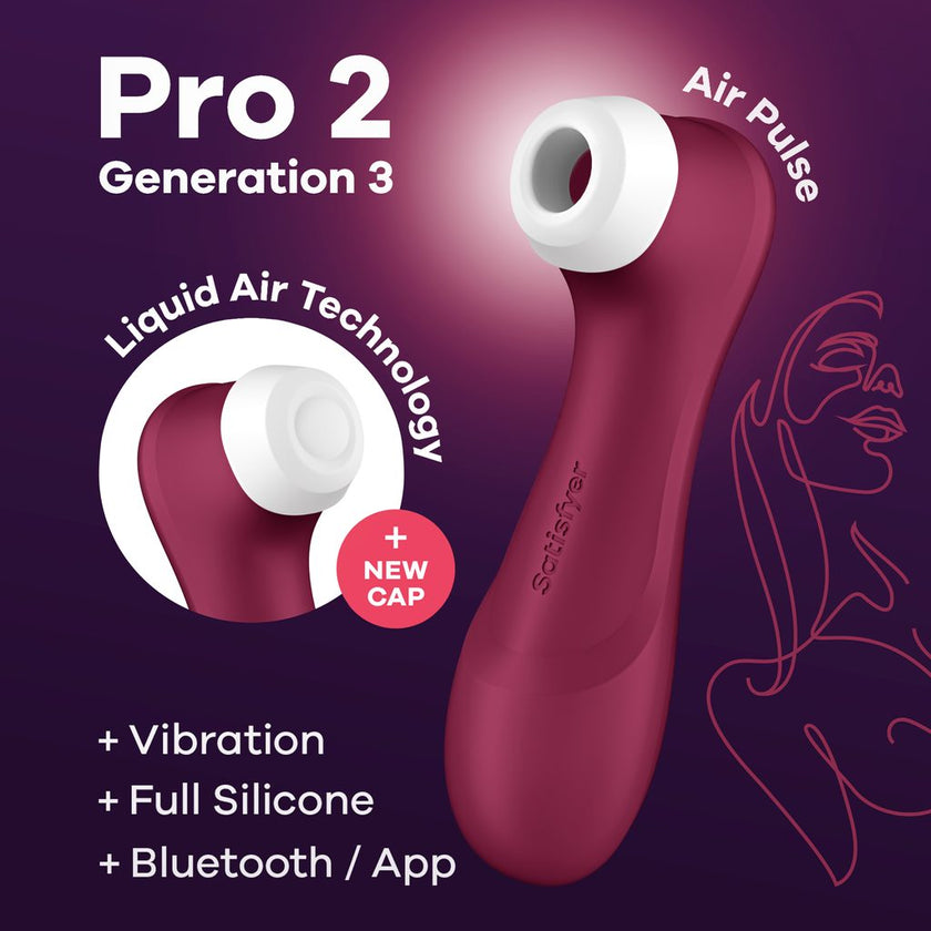 Satisfyer – Pro 2 Gen 3 App Control Wine Red | Clitoral Stimulator