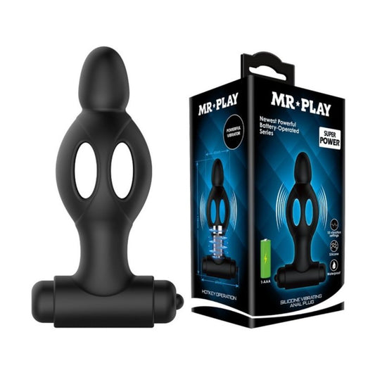 Mr. Play - Silicone Vibrating Anal Plug | Black