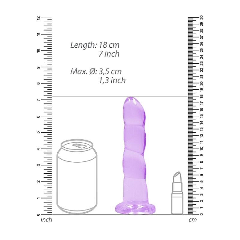 Real Rock - Non Realistic Dildo w/ Suction Cup 7" | Assorted Colours