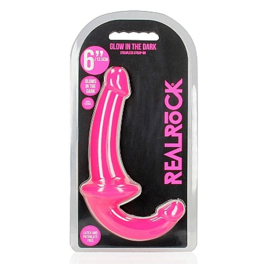 Real Rock - 6" Glow-In-The-Dark | Strapless Strap-On