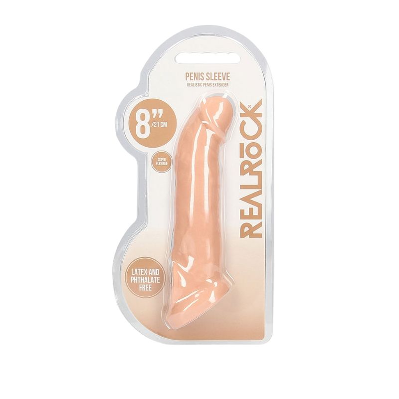 Real Rock - 8" Penis Extender w/ Rings | Flesh