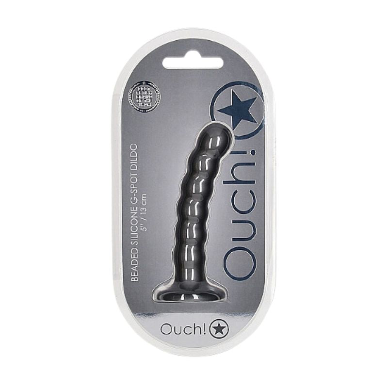 Ouch! - 5 Inch Beaded Silicone G-Spot Dildo | Metallic Range