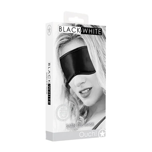 Ouch! - Black & White | Satin Eye-Mask