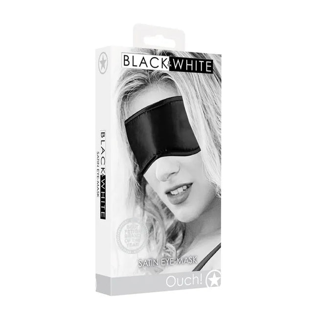 Ouch! - Black & White | Satin Eye-Mask