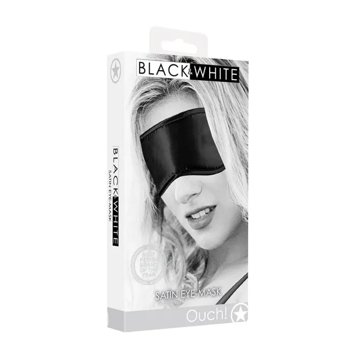 Ouch! - Black & White | Satin Eye-Mask