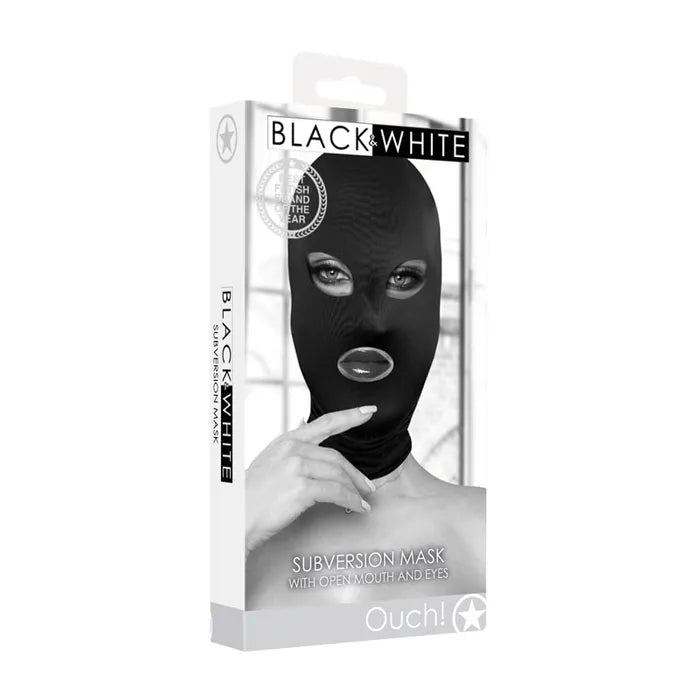 Ouch - Black & White Range | Subversion Mask w/ Open Mouth