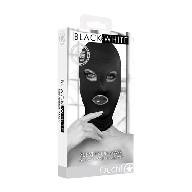Ouch - Black & White Range | Subversion Mask w/ Open Mouth
