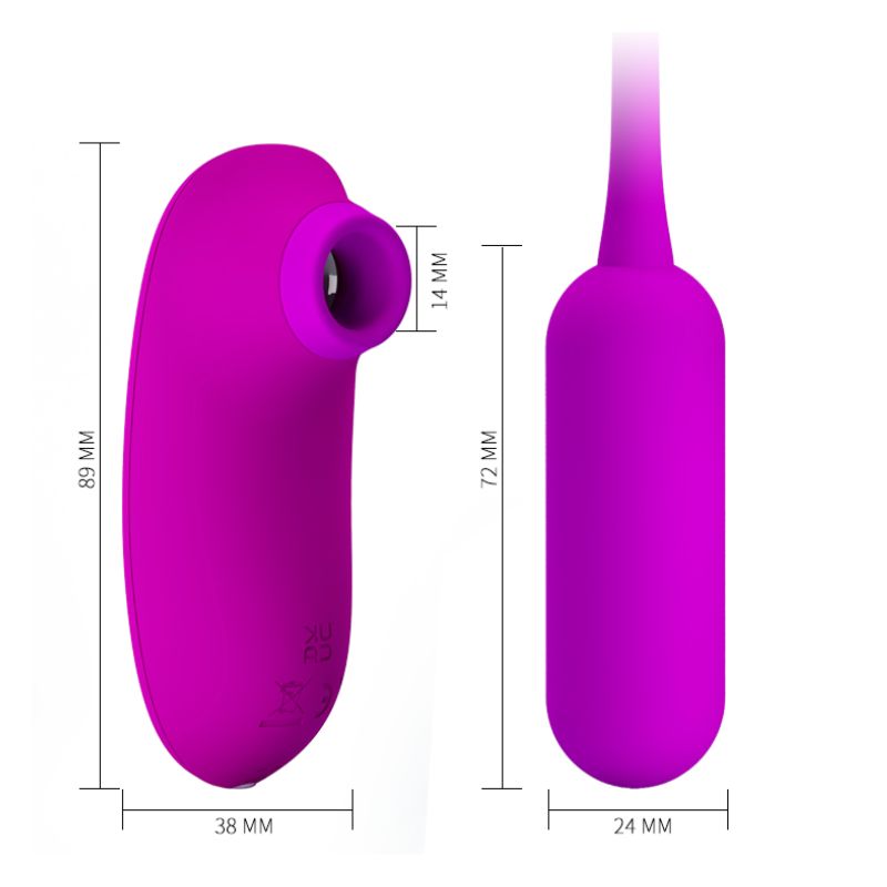 Pretty Love - Curupira | 2-in-1 Vibrating Egg & Air Pulse Stimulator Kit