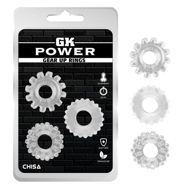 GK Power - Gear Up Rings | Assorted 3 Pack