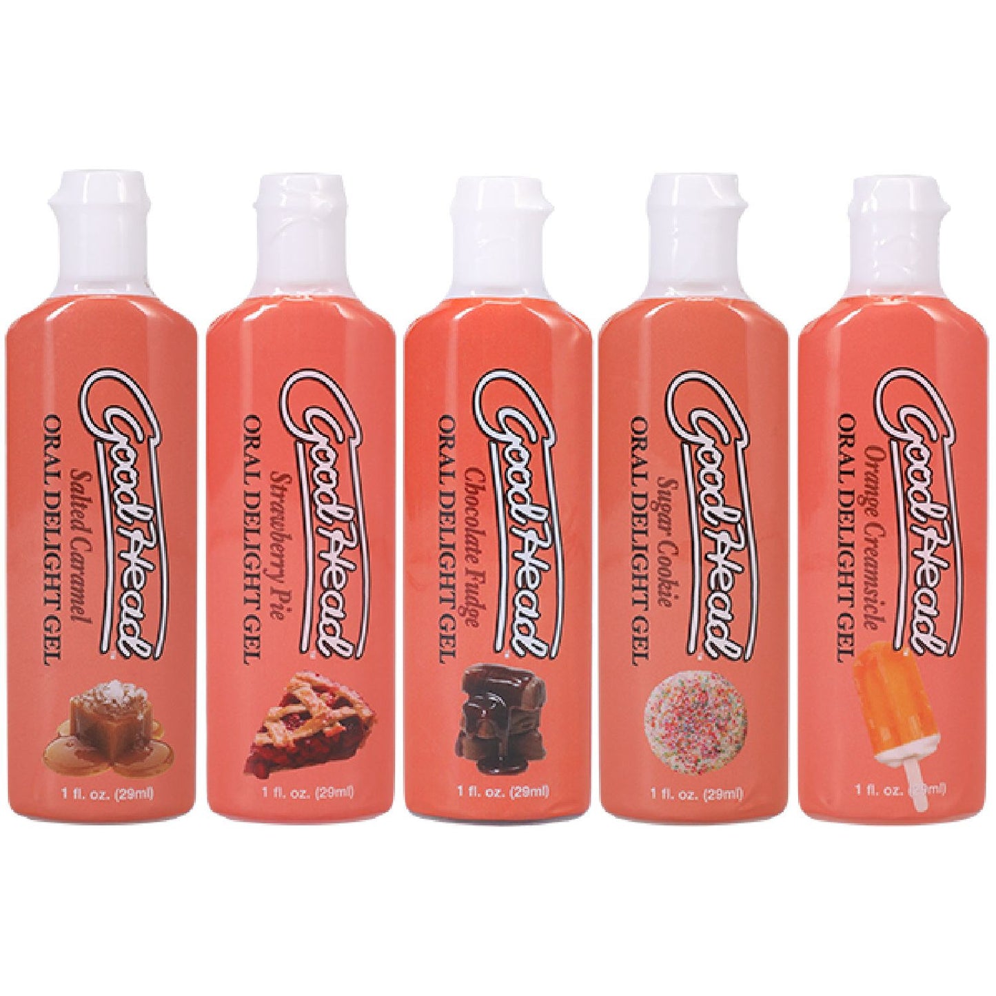 Doc Johnson – Good Head Oral Delight Gel Desserts Multi 5-Pack | Flavored Oral Sex Gel