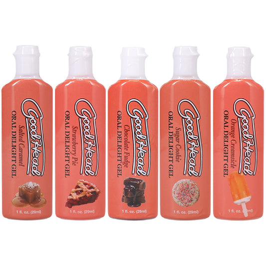 Doc Johnson – Good Head Oral Delight Gel Desserts Multi 5-Pack | Flavored Oral Sex Gel