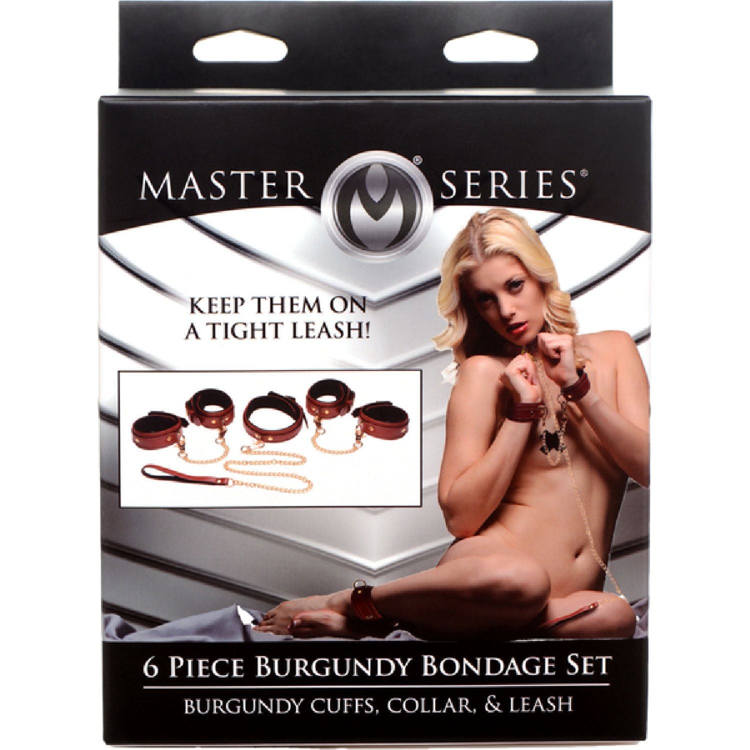 Master Series - 6 Piece Burgundy Bondage Set | Bondage Kit