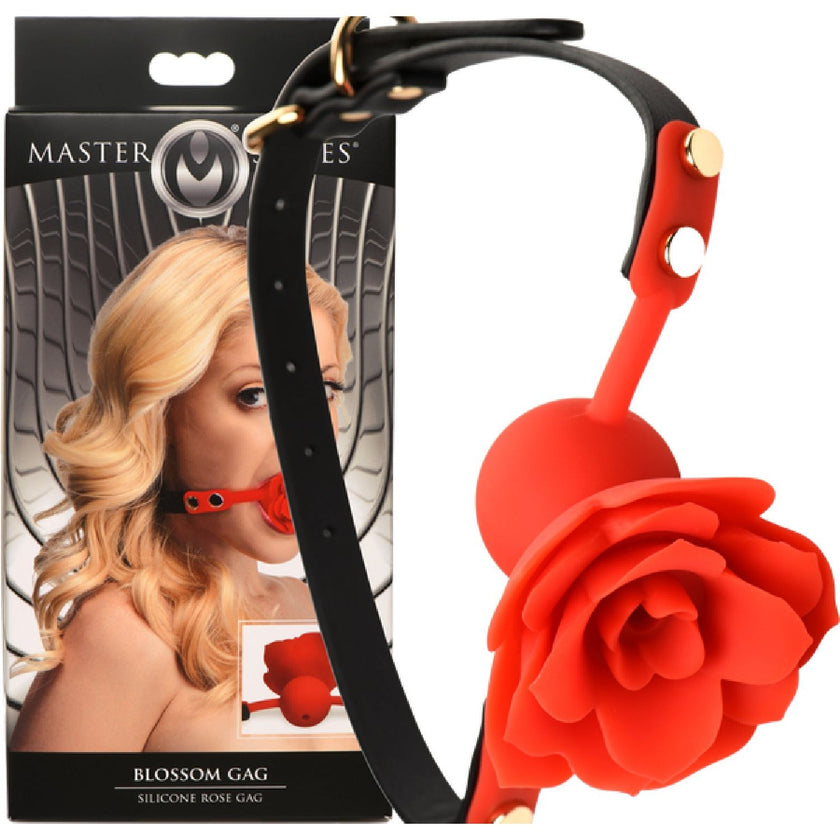 Master Series - Blossom Gag Silicone Rose Gag | Mouth Gag