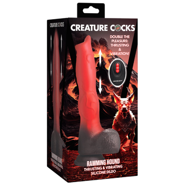 Creature Cocks - Ramming Hound Thrusting & Vibrating Silicone Dildo | Fantasy Dildo