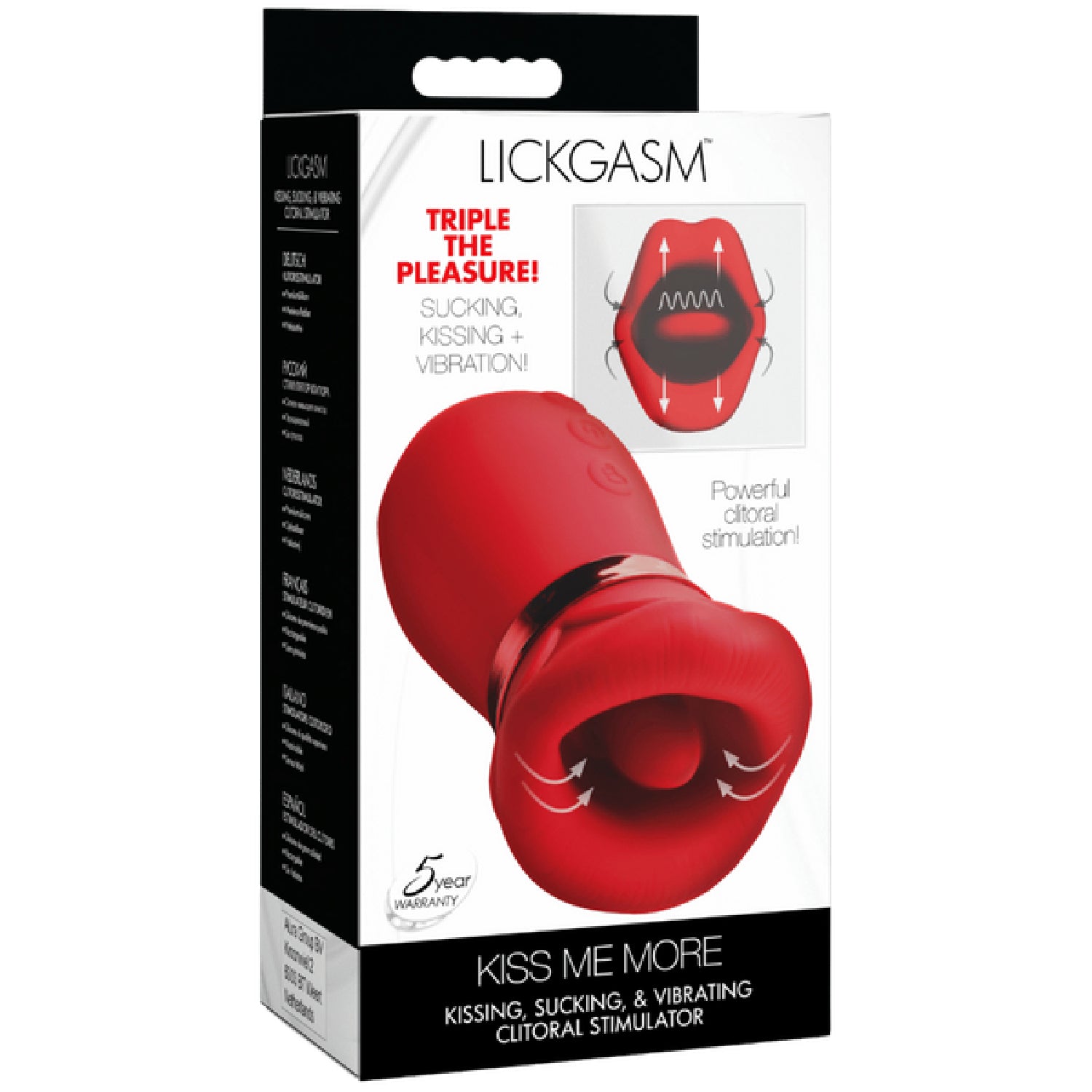 Xr Brands - LickGasm Kiss Me More | Kissing, Sucking & Vibrating Clitoral Stimulator