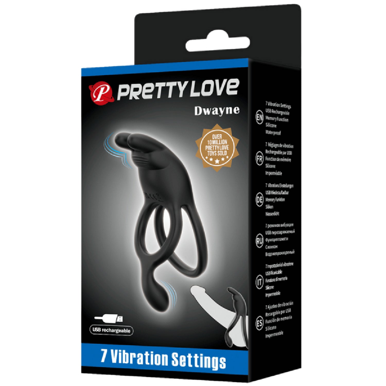 Pretty Love - Master Ring Dwayne | Vibrating Cock & Ball Ring