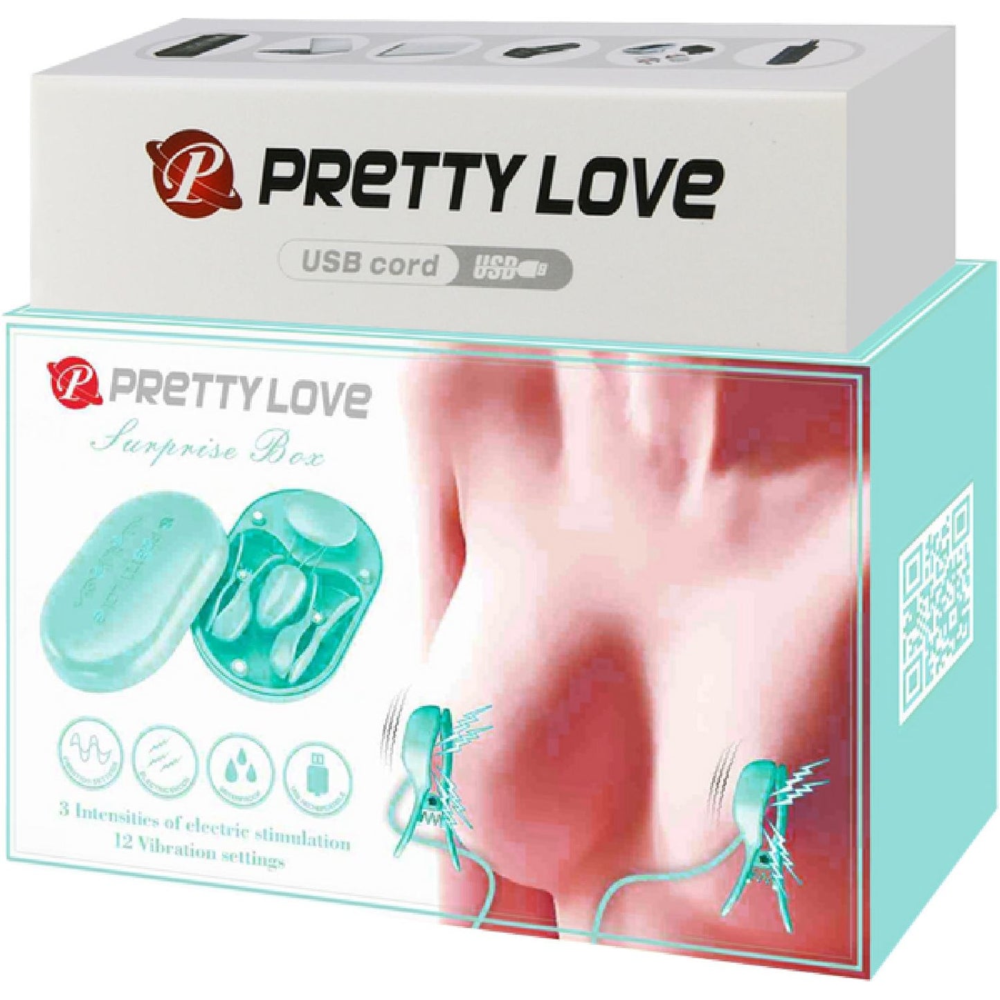 Pretty Love – Surprise Box | Rechargeable Electro-Stimulation Nipple Clamps