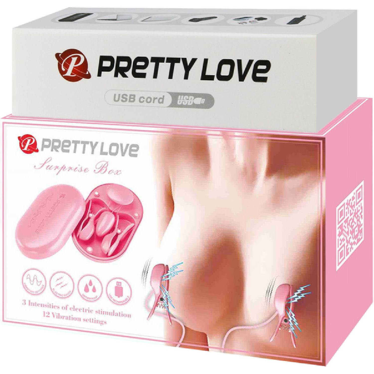 Pretty Love – Surprise Box | Rechargeable Electro-Stimulation Nipple Clamps
