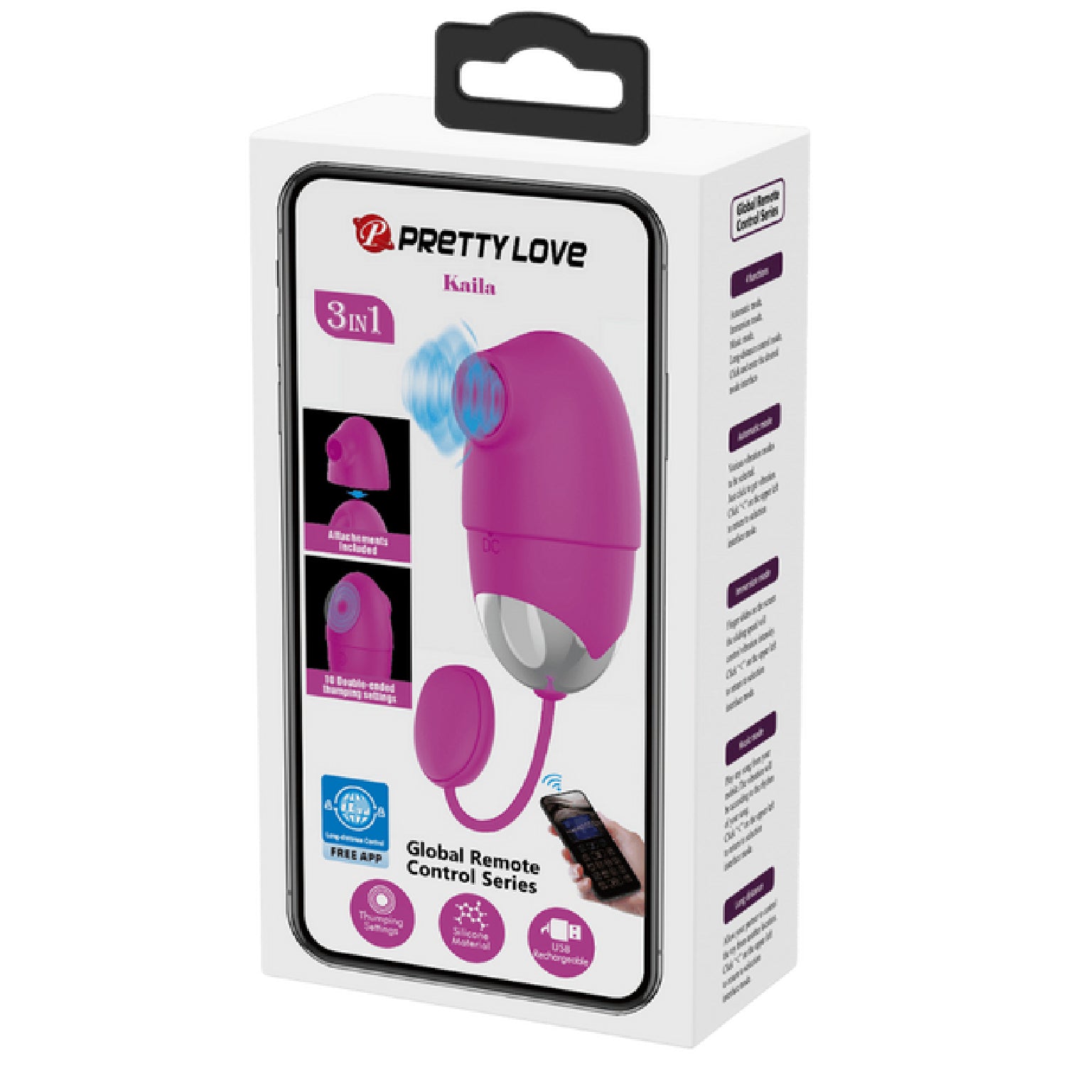 Pretty Love - Global Remote Control Series Kaila 3-in-1 | App Control Vibrating Egg