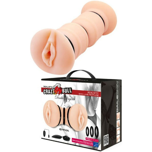 Pretty Love – Crazy Bull Emma Vibrating Double Vagina | Vibrating Male Masturbator