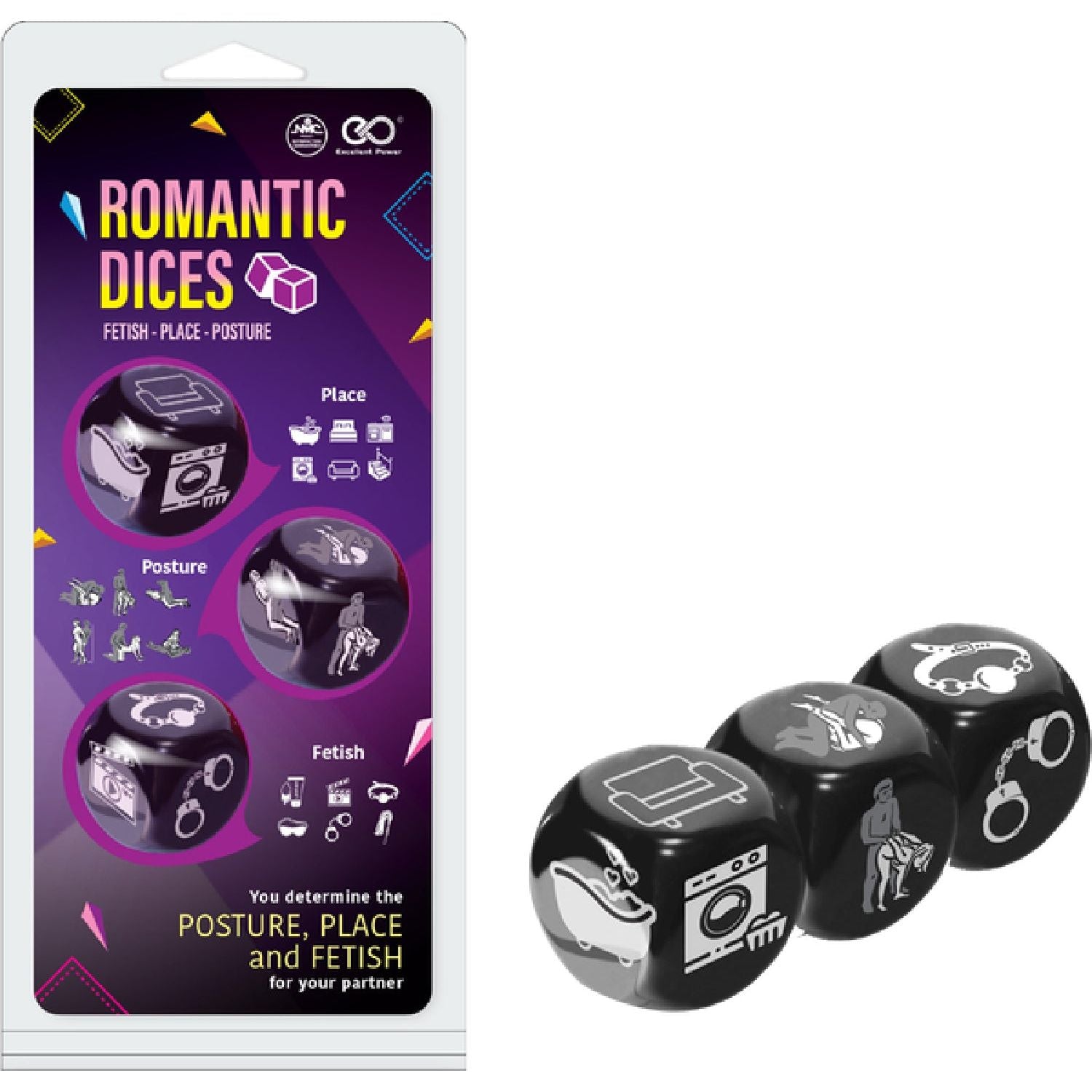 Excellent Power - Romantic Dices Fetish-Place-Posture | Adult Dice Game