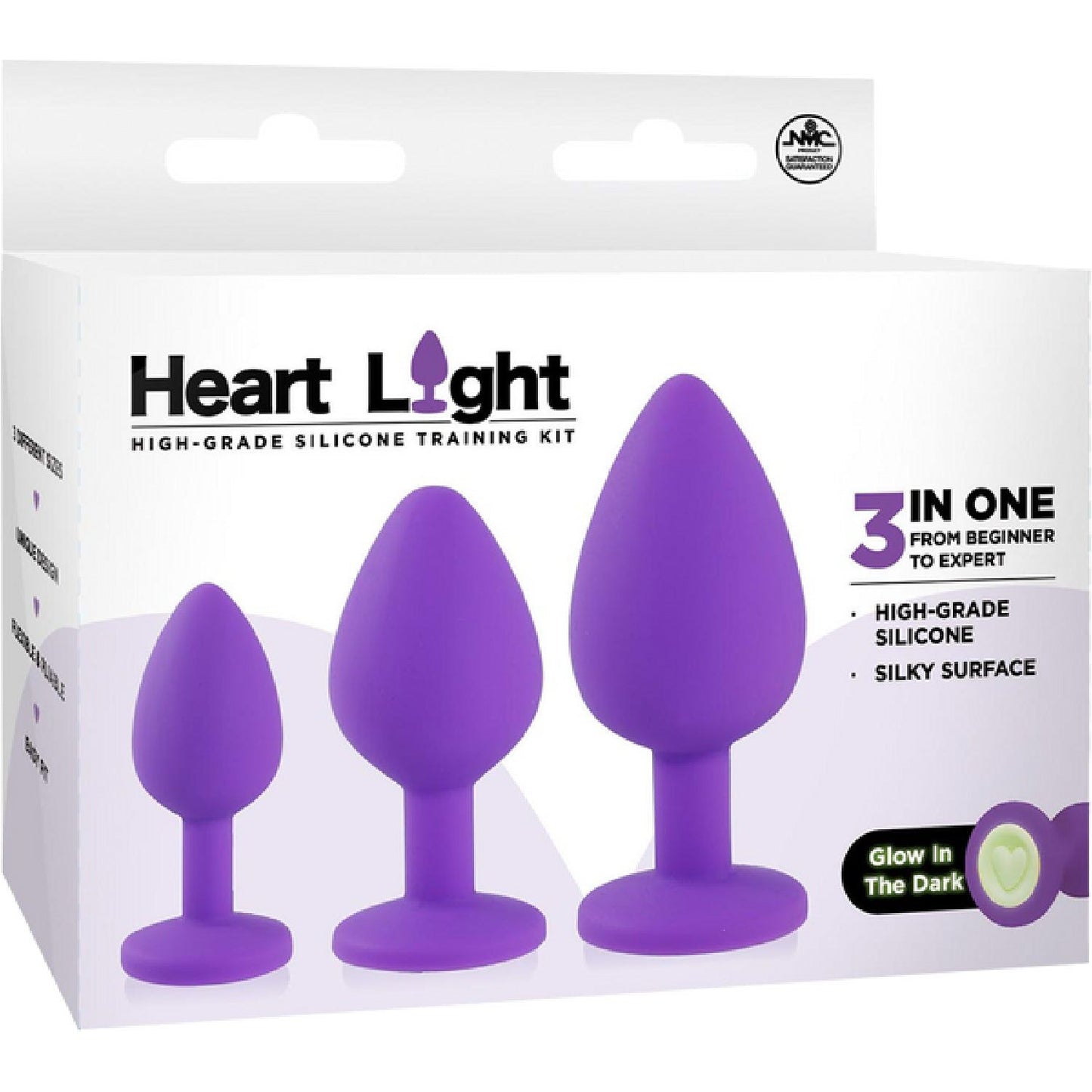 Excellent Power - Heart Light High Grade Silicone Training Kit 3in1 | Anal Training Kit