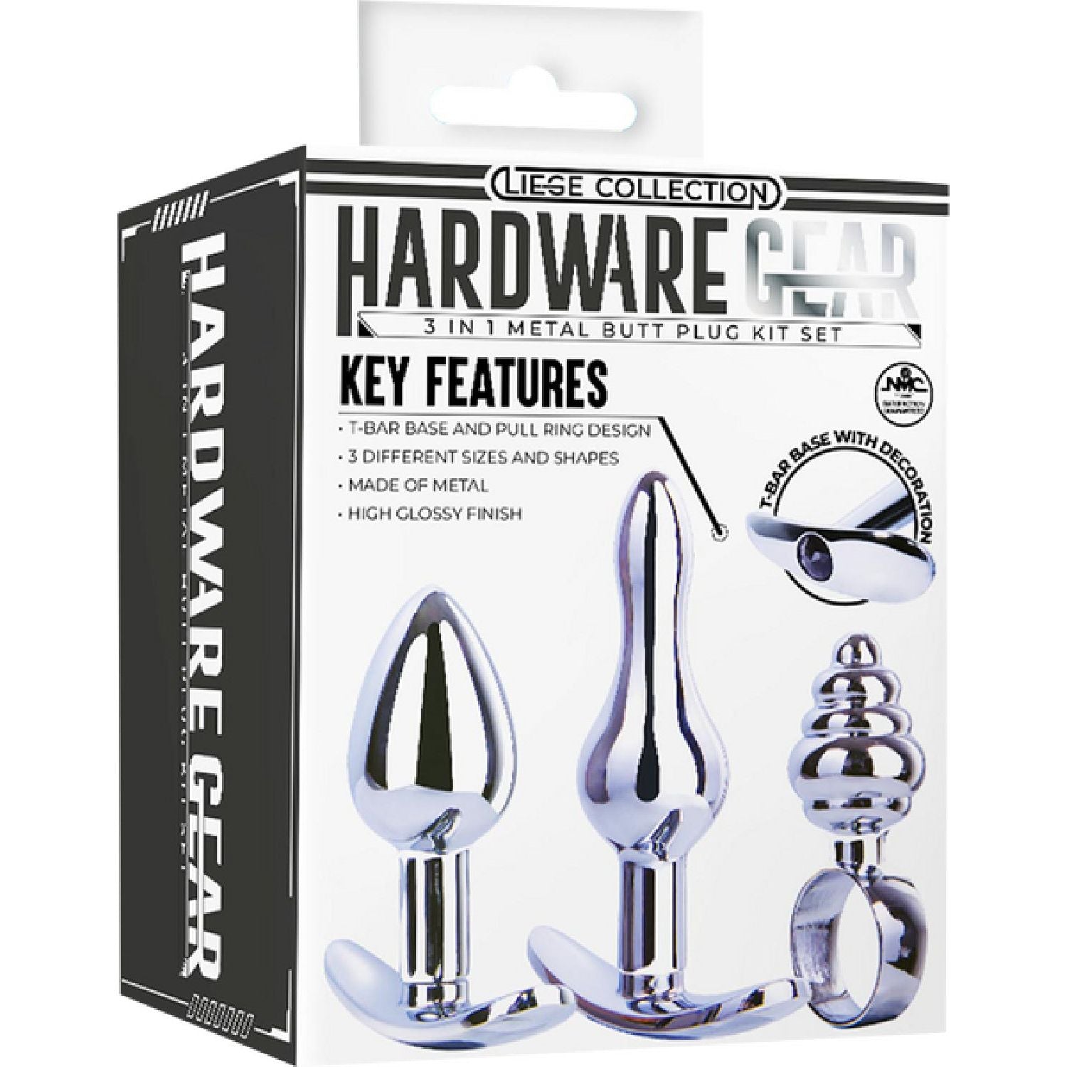 Excellent Power – Leige Collection Hardware Gear 3-in-1 Metal Butt Plug Kit Set | Anal Training Kit