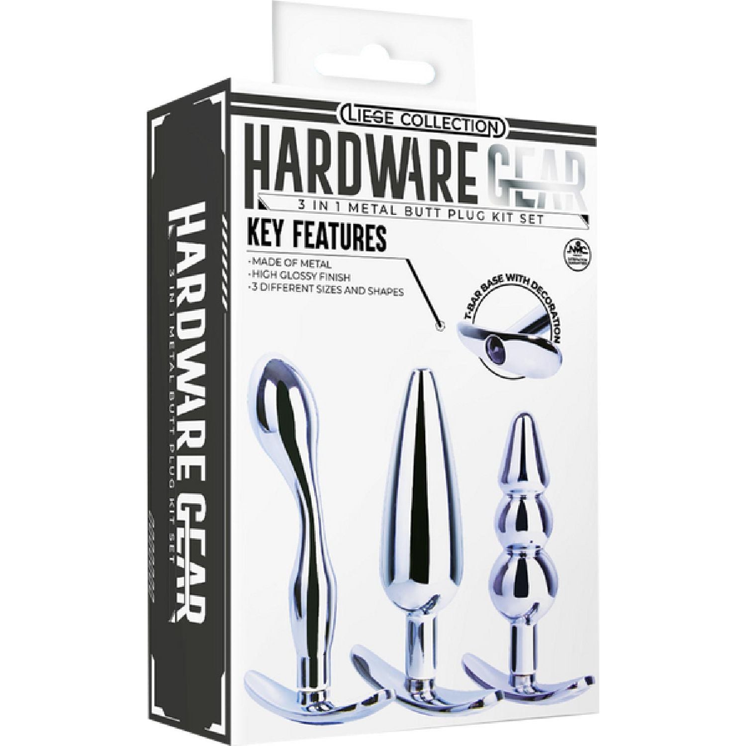 Excellent Power – Leige Collection Hardware Gear 3-in-1 Metal Butt Plug Kit Set | Anal Training Kit