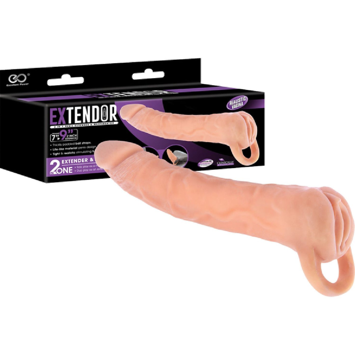 Excellent Power – Extendor 2-in-1 Extender and Masturbator 9" | Penis Enhancer & Stroker