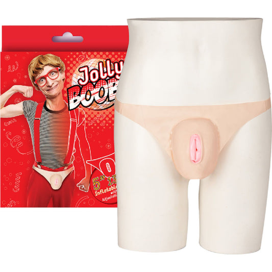 Jolly - Booby Inflatable Pussy 5" (13 cm) with Adjustable Strap | Inflatable Masturbator