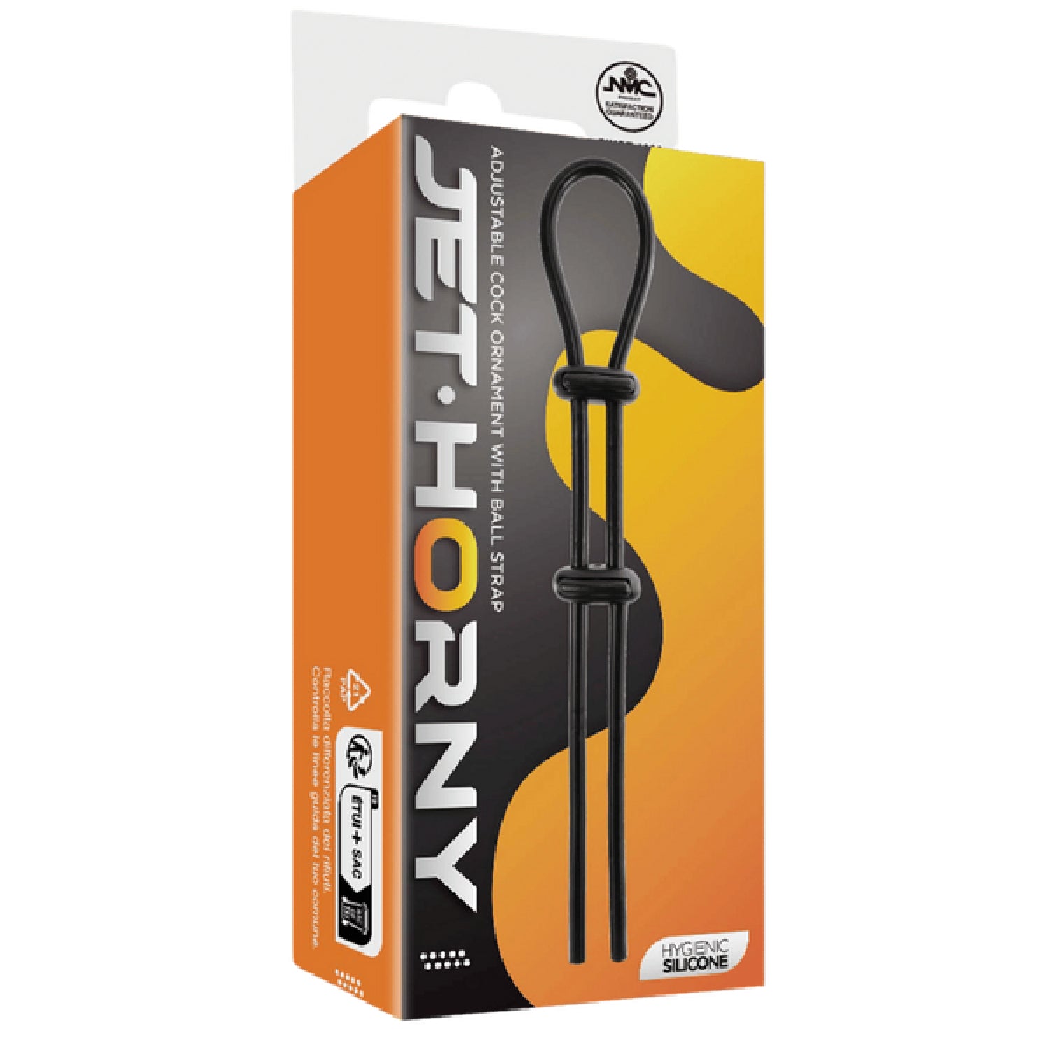 Excellent Power – Jet Horny Adjustable Cock Ornament with Ball Strap | Adjustable Cock and Ball Ring