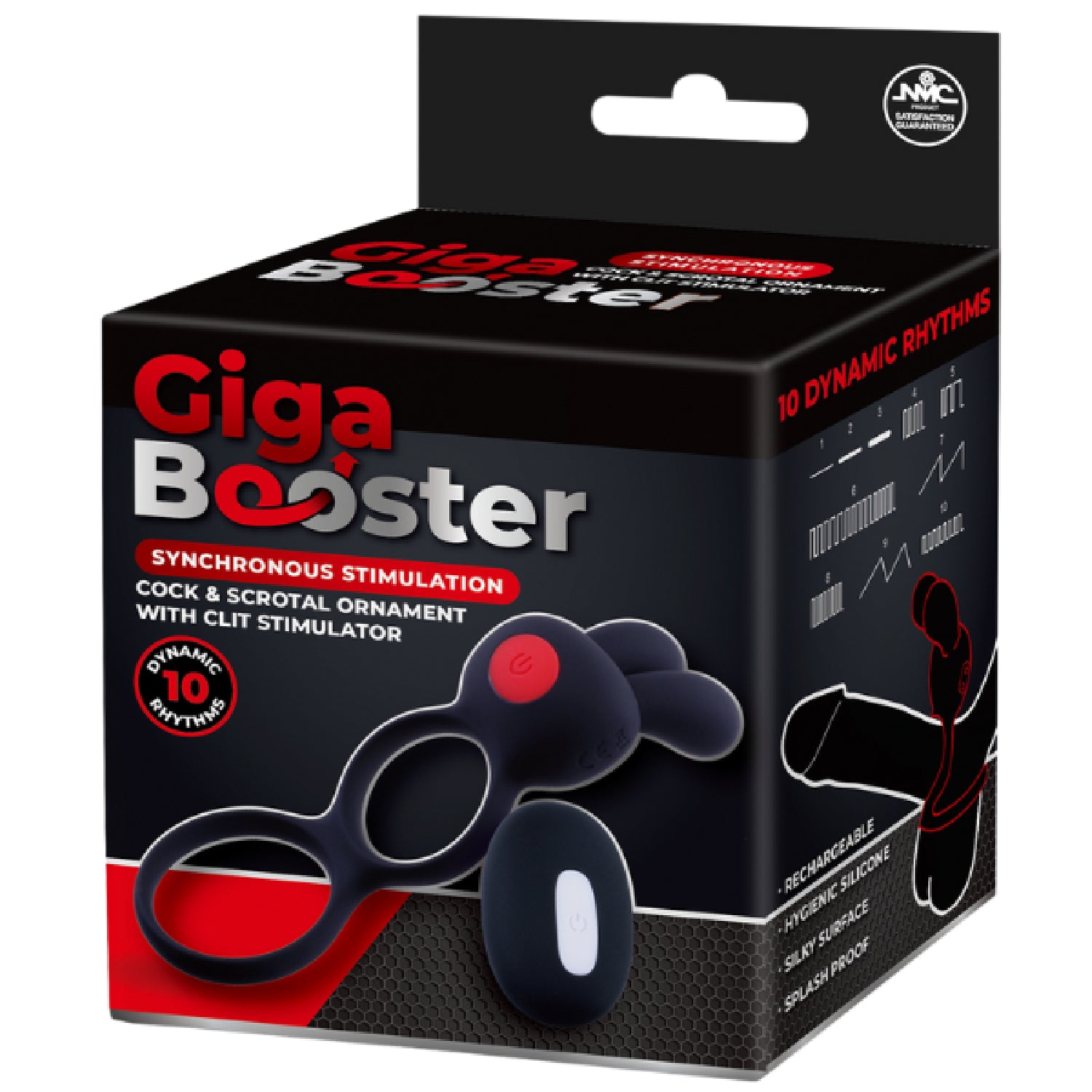 Excellent Power - Giga Booster Cock & Scrotal Ornament with Clit Stimulator | Rechargeable R.C Cock & Ball Ring