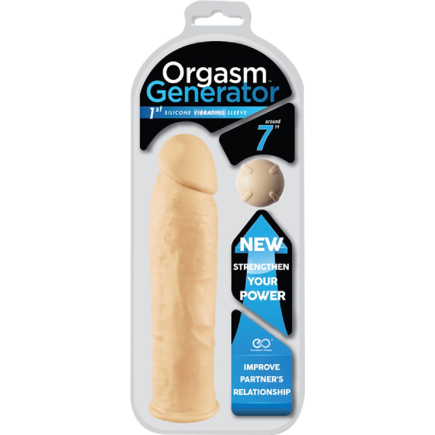 Excellent Power - 7" Orgasm Generator 1st Silicone Vibrating Sleeve | Vibrating Sleeve