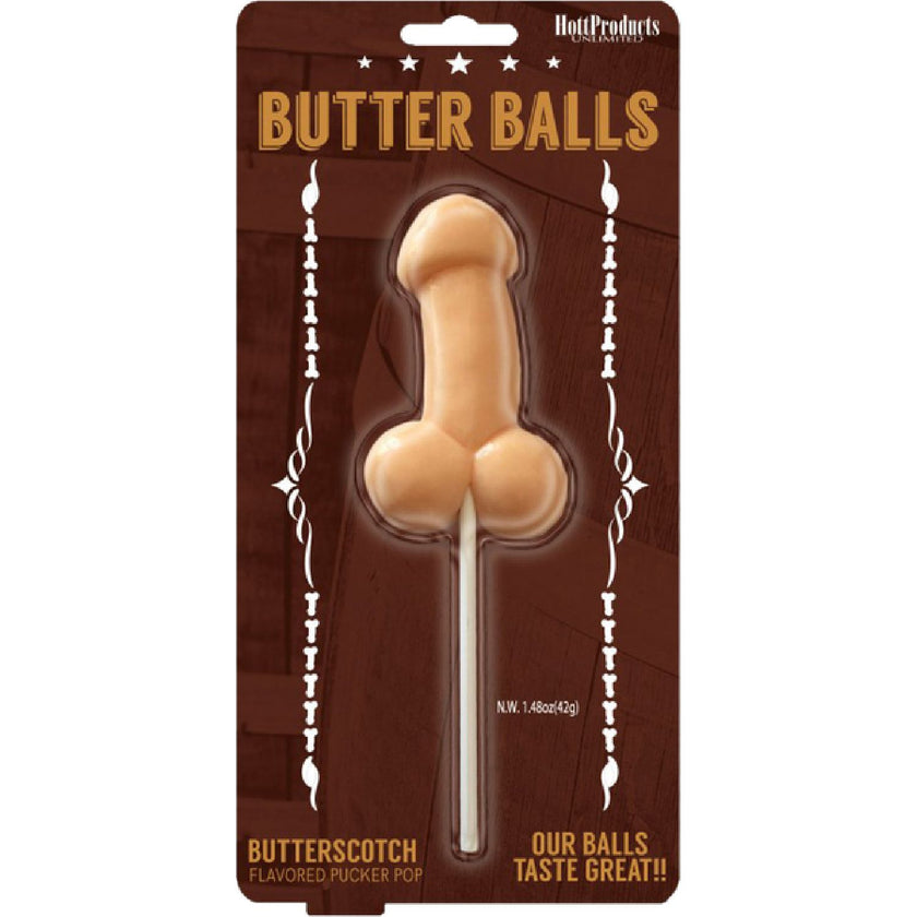 Hott Products Unlimited – Butterballs Butterscotch Pecker Pop | Novelty Lollipop