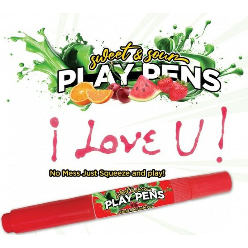 Hott Products Unlimited - Lusty Lickers Sweet & Sour Play Pens | Edible Body Paint Play