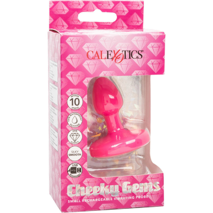 CalExotics - Cheeky Gems Small Rechargeable Vibrating Probe | Vibrating ButtPlug