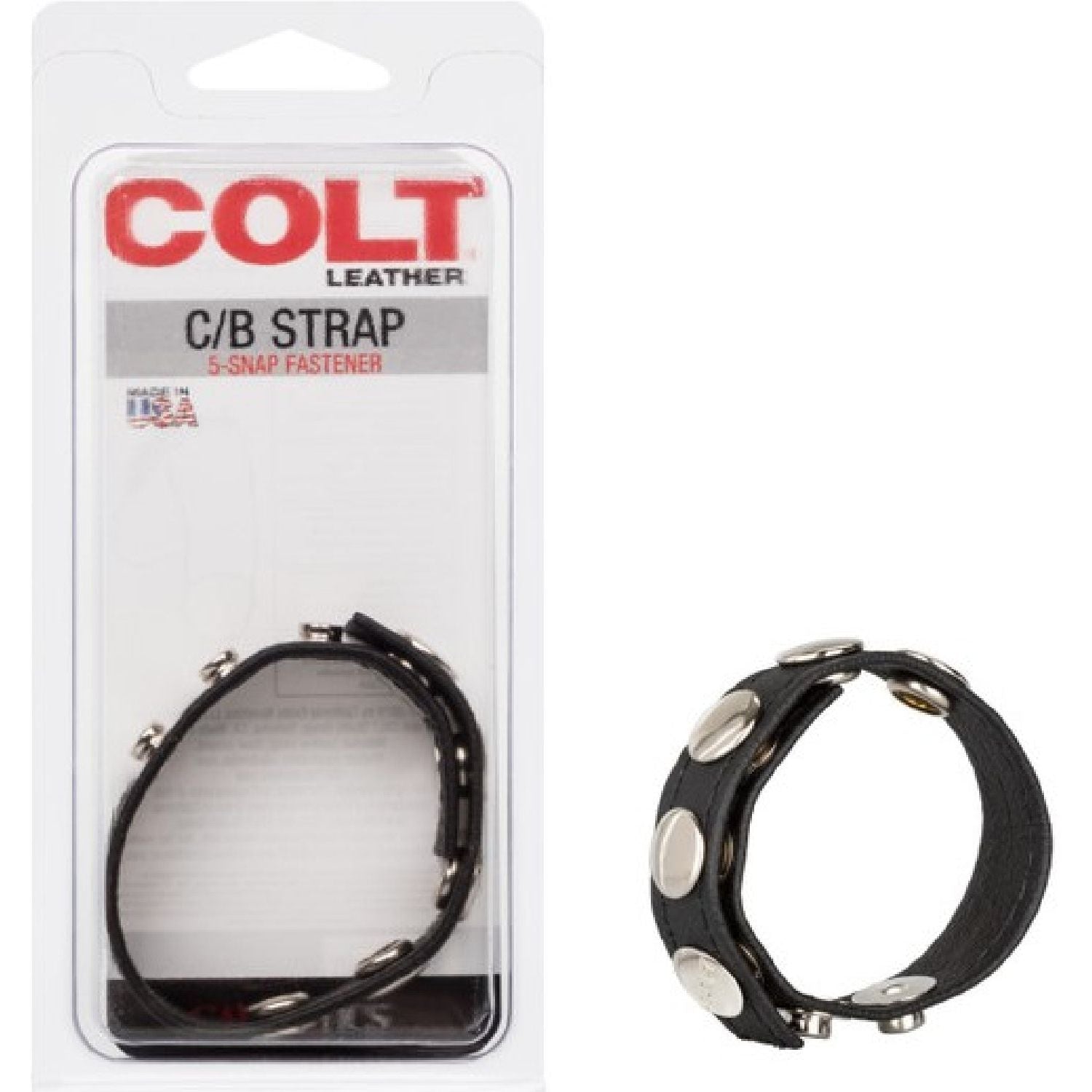 COLT® by CalExotics – Adjustable Leather Snap Straps | Cock & Ball Strap