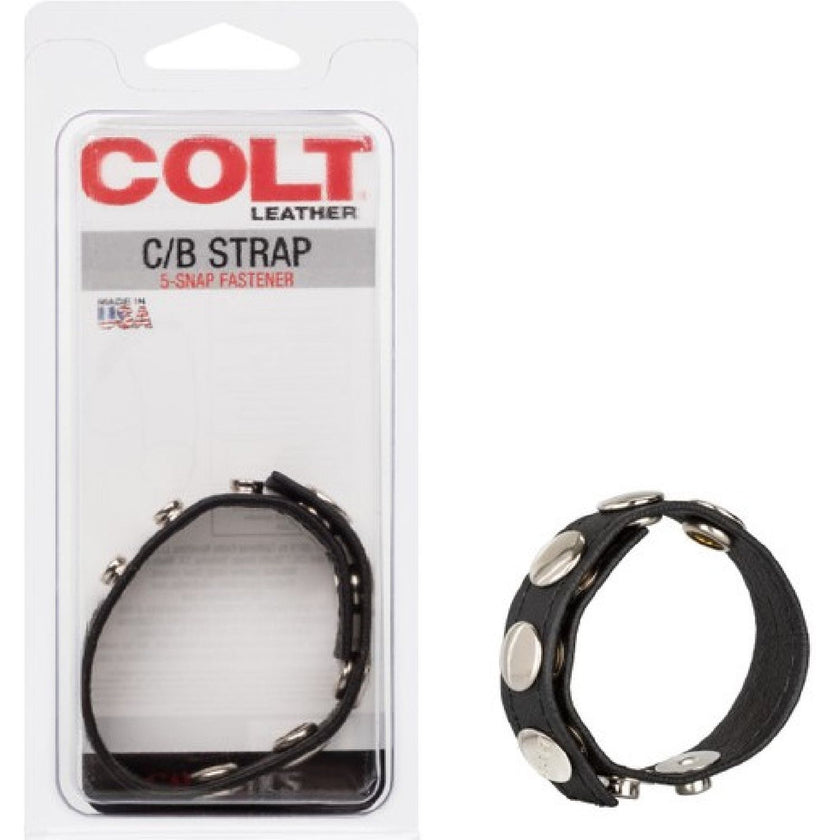 COLT® by CalExotics – Adjustable Leather Snap Straps | Cock & Ball Strap