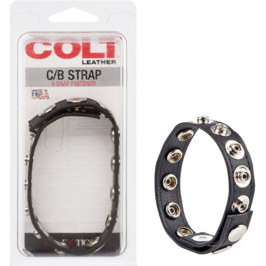 COLT® by CalExotics - Leather C/B Strap 8-Snap Fastener | Adjustable Cock Ring