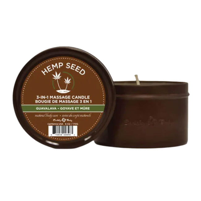 Earthly Body - 3-In-1 Massage Candle | Hemp Seed